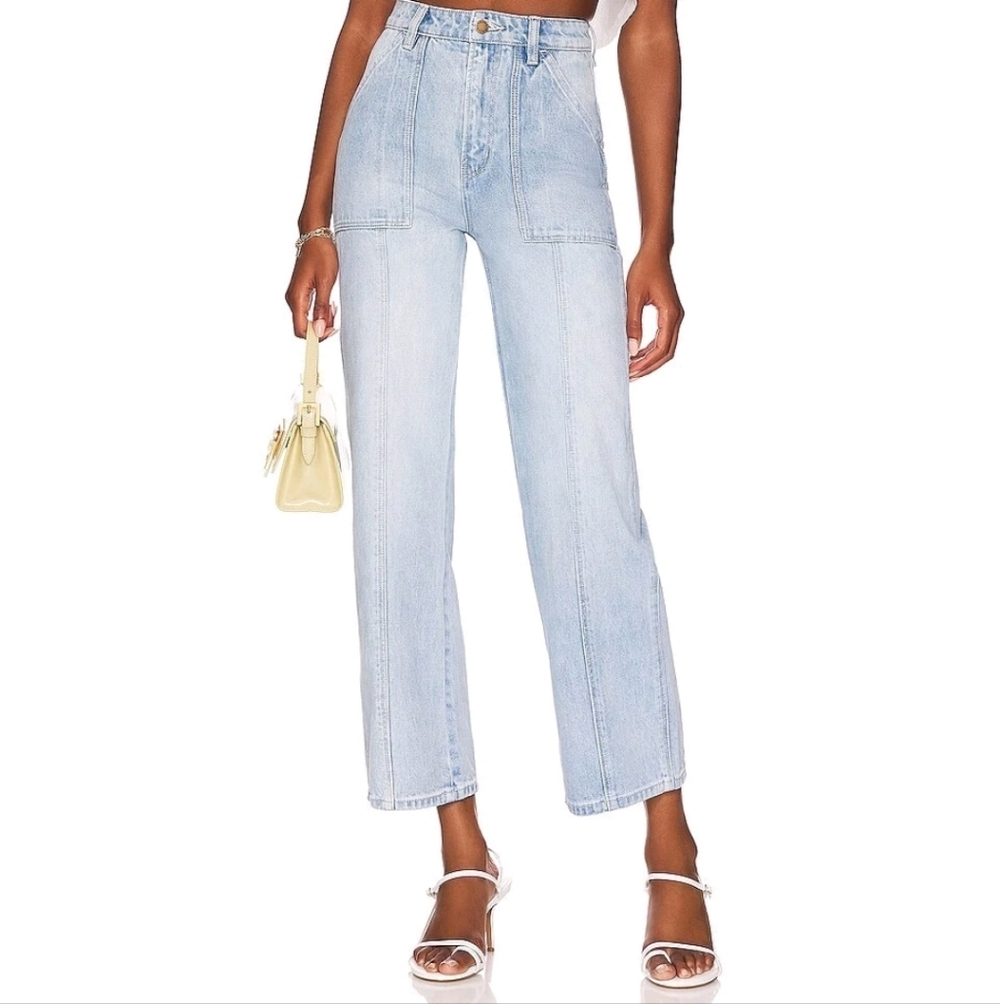 Rolla's Heidi Trade High Rise Loose Straight Utility Jeans 24 Medium Wash